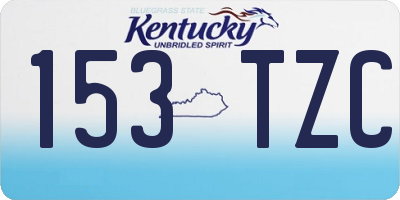 KY license plate 153TZC