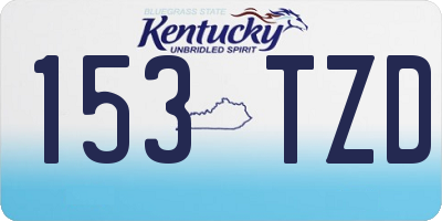 KY license plate 153TZD