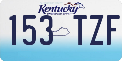 KY license plate 153TZF