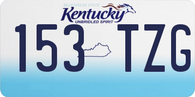 KY license plate 153TZG