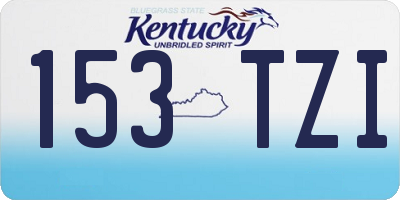 KY license plate 153TZI