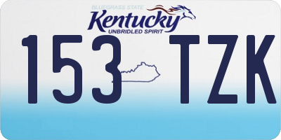 KY license plate 153TZK