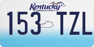 KY license plate 153TZL