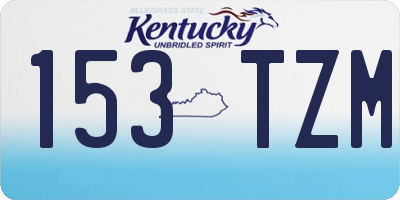 KY license plate 153TZM