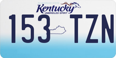 KY license plate 153TZN