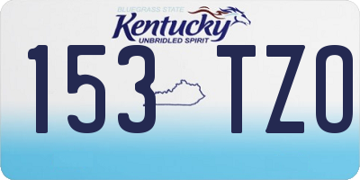 KY license plate 153TZO