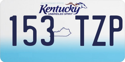 KY license plate 153TZP