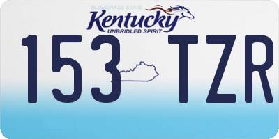 KY license plate 153TZR
