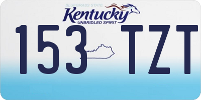 KY license plate 153TZT