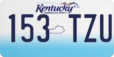 KY license plate 153TZU