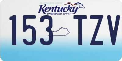KY license plate 153TZV
