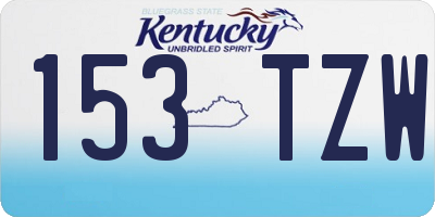 KY license plate 153TZW