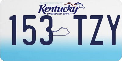 KY license plate 153TZY