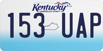 KY license plate 153UAP
