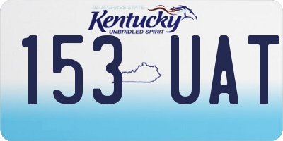 KY license plate 153UAT