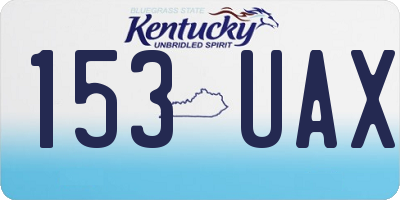 KY license plate 153UAX