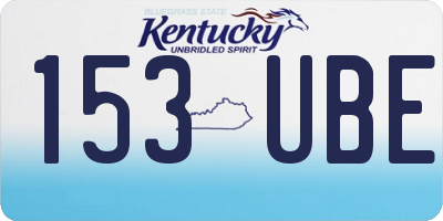 KY license plate 153UBE