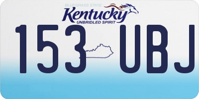 KY license plate 153UBJ