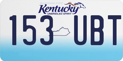 KY license plate 153UBT