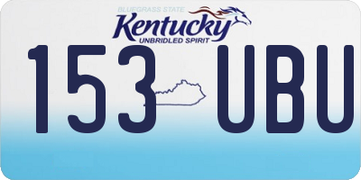 KY license plate 153UBU