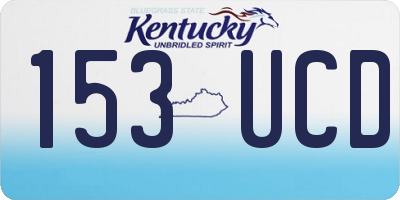 KY license plate 153UCD