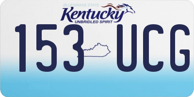 KY license plate 153UCG