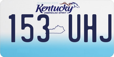 KY license plate 153UHJ
