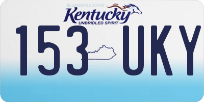 KY license plate 153UKY