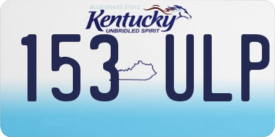 KY license plate 153ULP