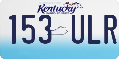 KY license plate 153ULR