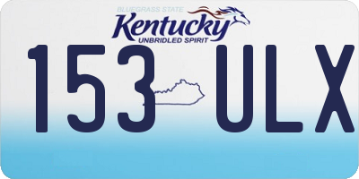 KY license plate 153ULX