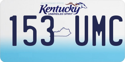 KY license plate 153UMC
