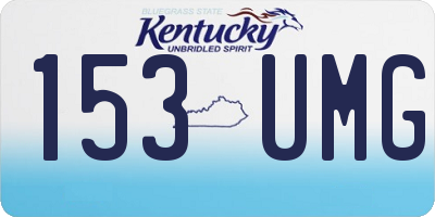 KY license plate 153UMG