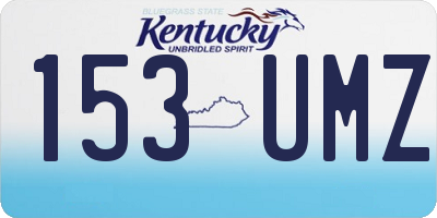 KY license plate 153UMZ