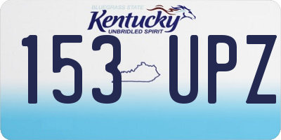 KY license plate 153UPZ