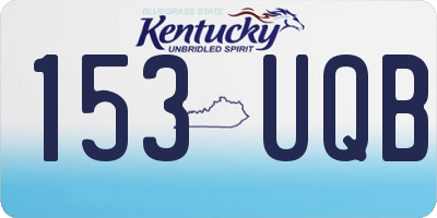 KY license plate 153UQB