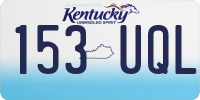 KY license plate 153UQL