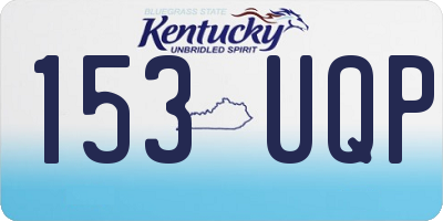 KY license plate 153UQP