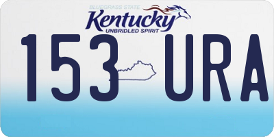 KY license plate 153URA