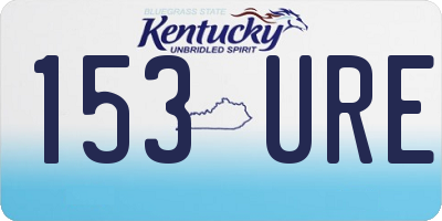KY license plate 153URE