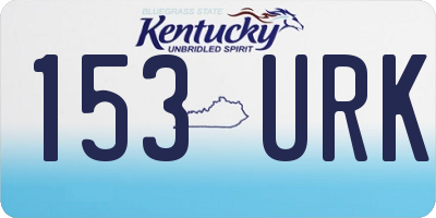 KY license plate 153URK