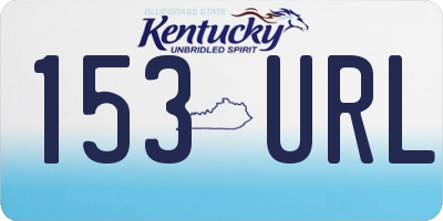 KY license plate 153URL