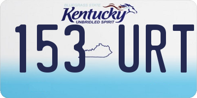 KY license plate 153URT
