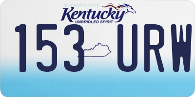 KY license plate 153URW