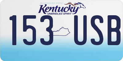 KY license plate 153USB