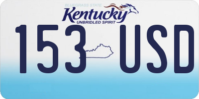 KY license plate 153USD