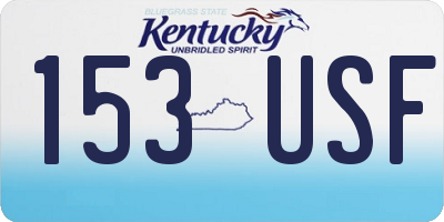 KY license plate 153USF