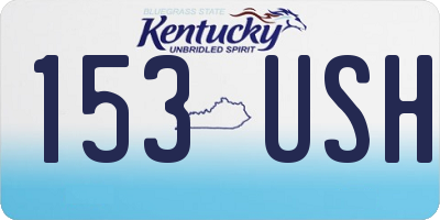 KY license plate 153USH