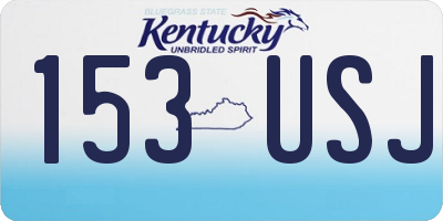 KY license plate 153USJ