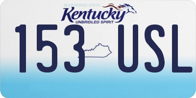 KY license plate 153USL